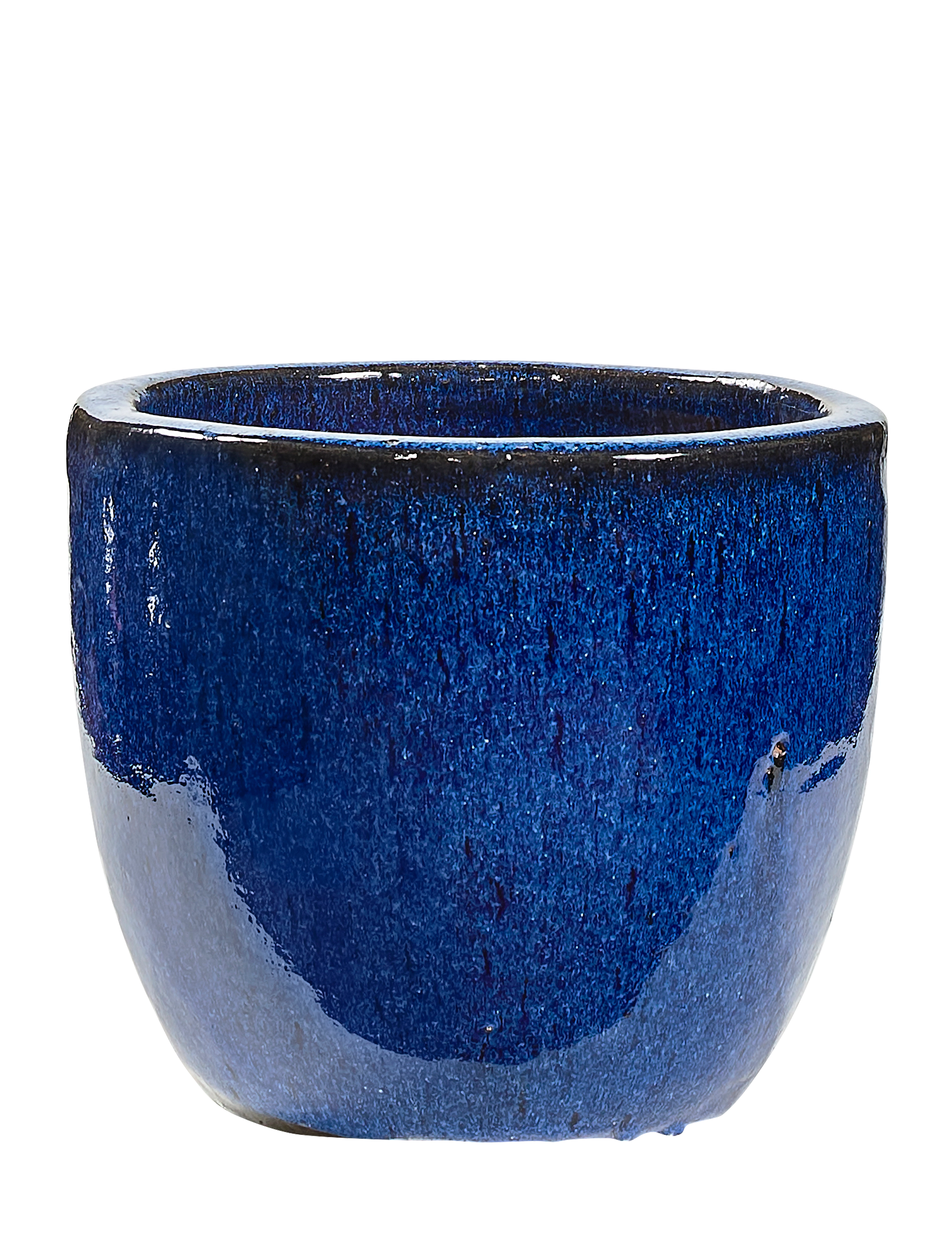 Rede G guide Broksø havekrukke Ø23xH18 cm i blå glaseret keramik