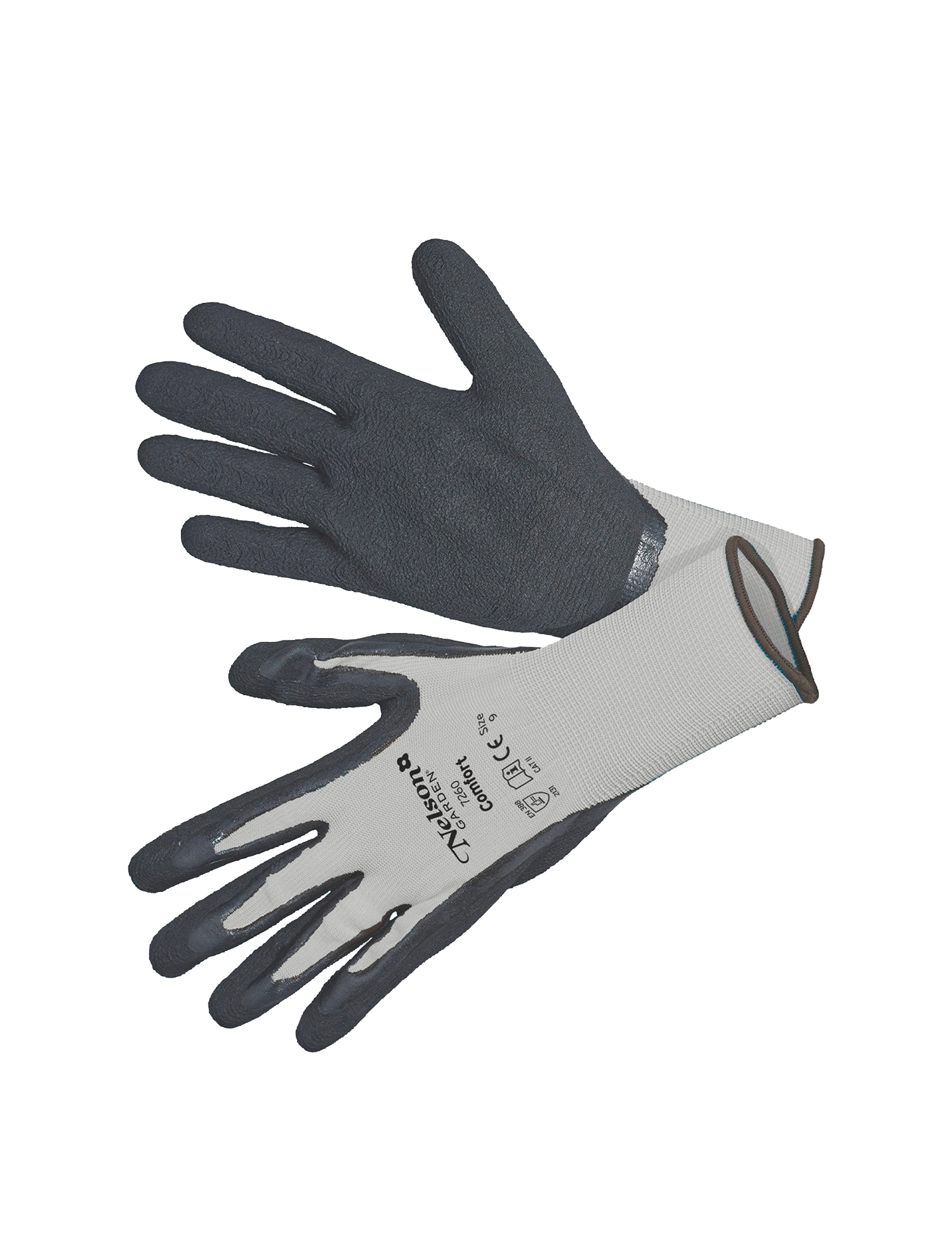 gennemse Ørken undertøj Handske 'Comfort', grå/sort. Str. 8