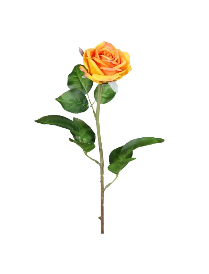 køb Kunstig orange rose blomst 68 cm